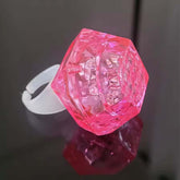 Anneau lumineux LED Nessiworld Crystal Design 3 modes Rose 3,5 x 5 cm